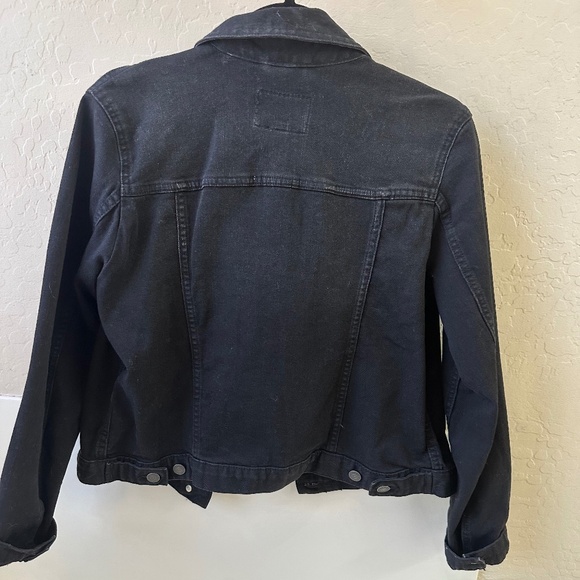 Banana Republic NWOT black charcoal Jean Jacket Medium - Picture 1 of 3